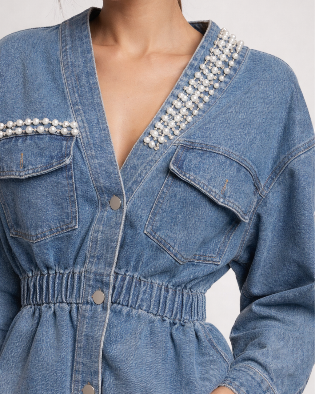 Denim Pearl Jacket