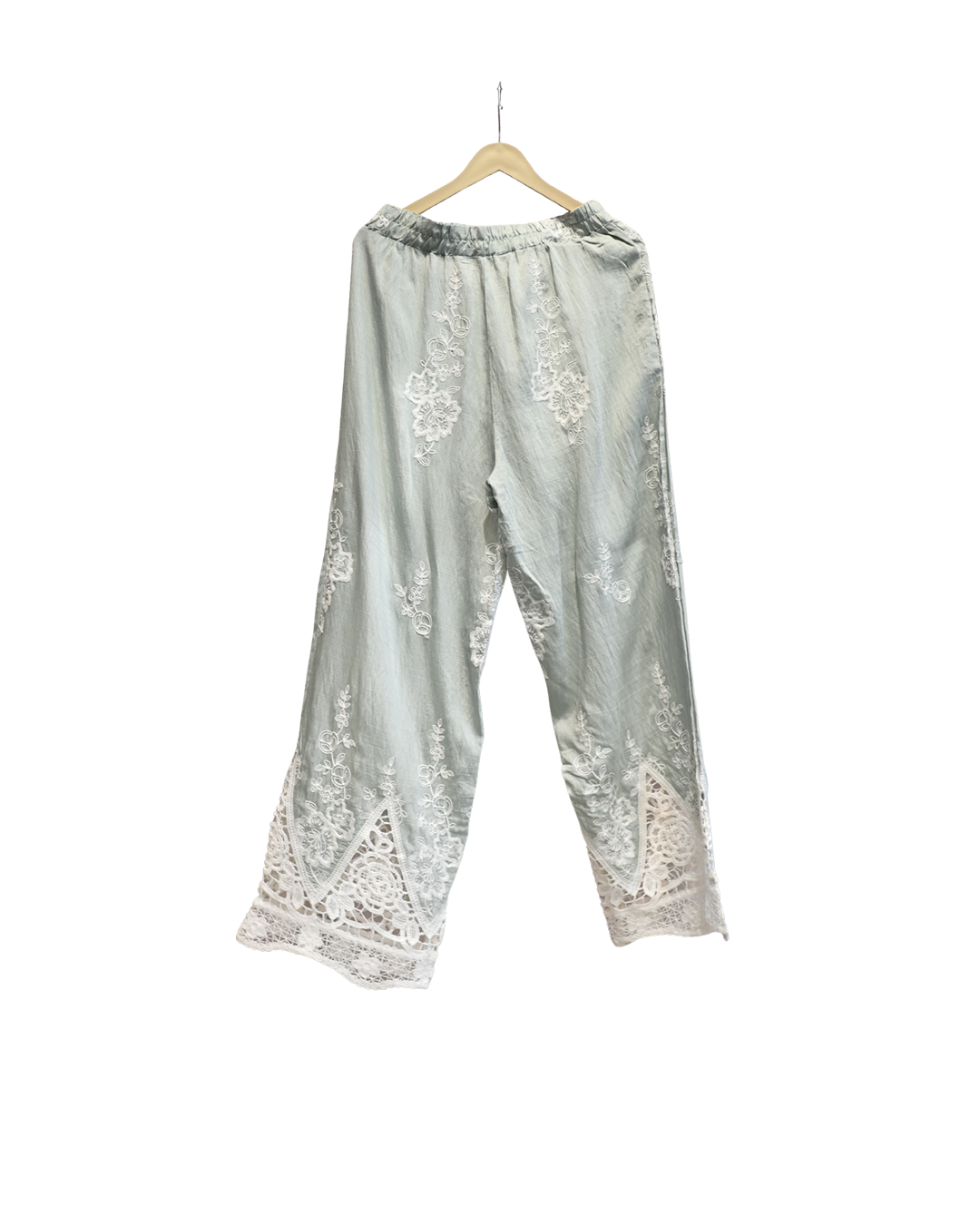 Sage Embroidered Crochet Co-ord Set