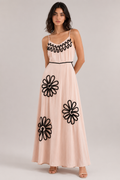 Blush Daisy Trim Maxi Dress