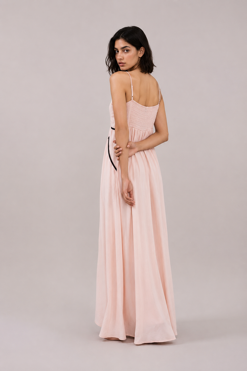 Blush Daisy Trim Maxi Dress