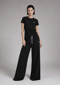Noir Essentials Tee & Wide-Leg Jogger Set