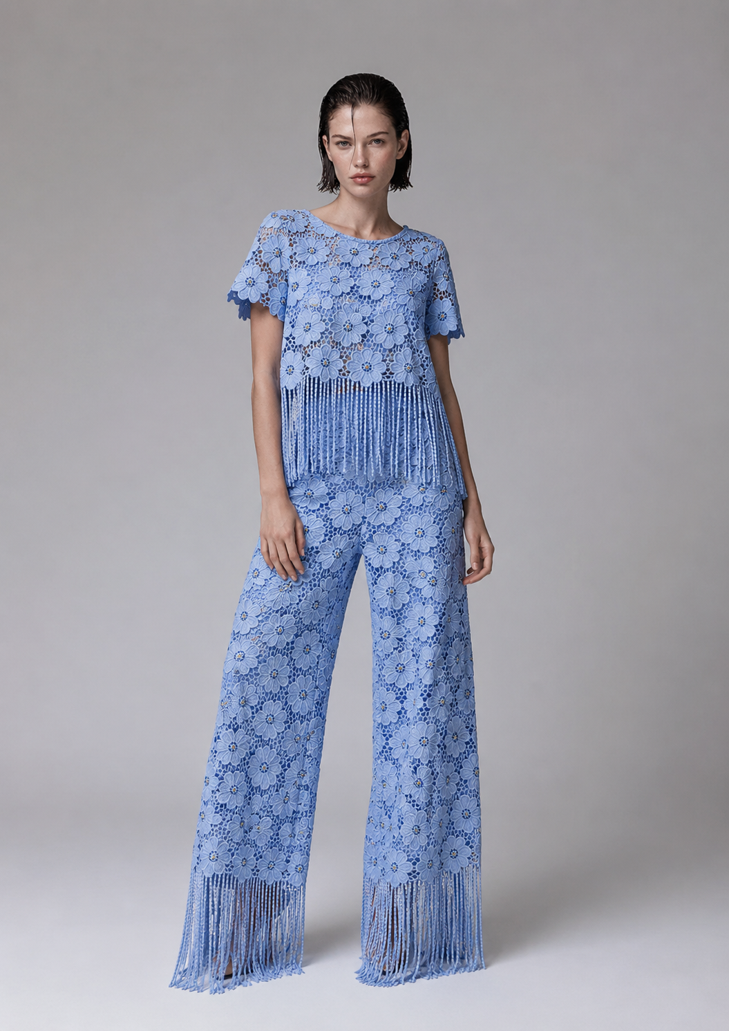 Periwinkle Daisy Lace Co-ord Set