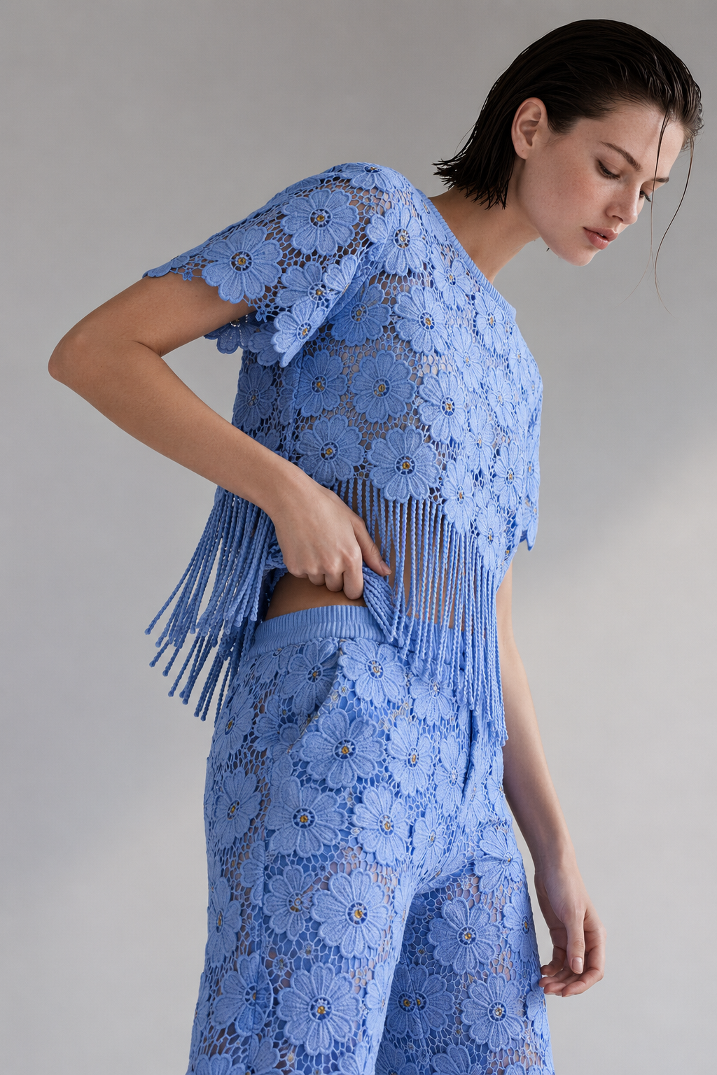 Periwinkle Daisy Lace Co-ord Set