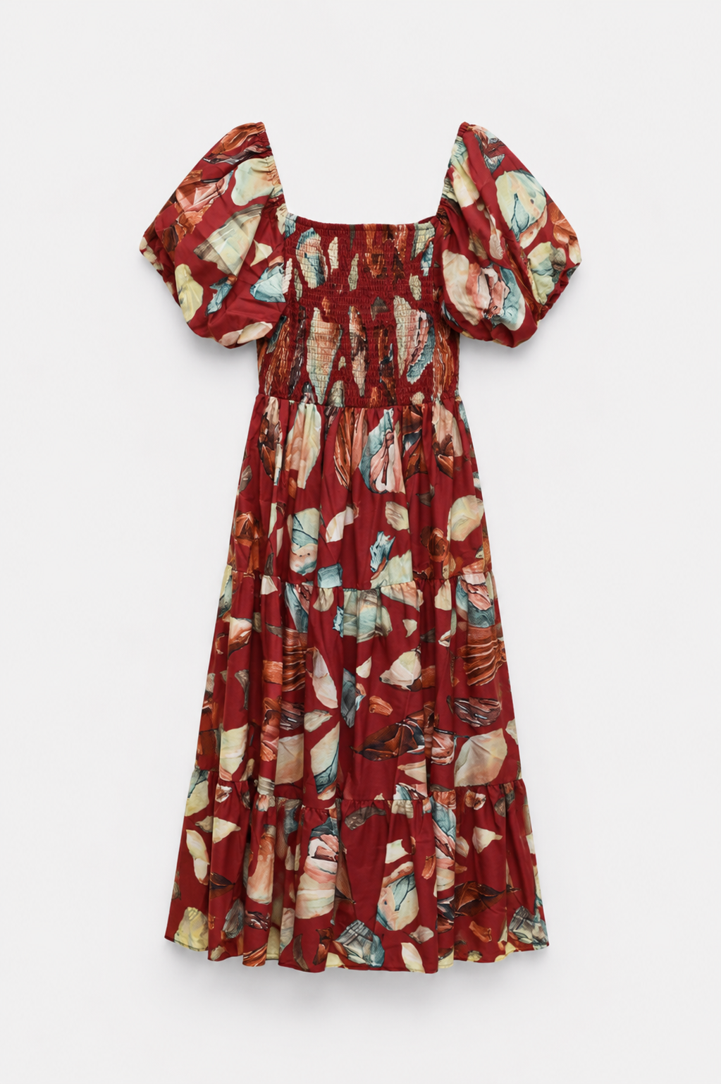 Crimson Bloom Maxi Dress