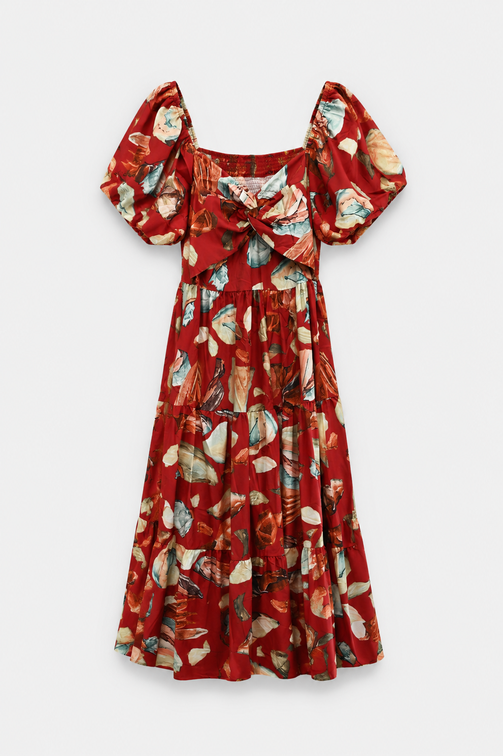 Crimson Bloom Maxi Dress
