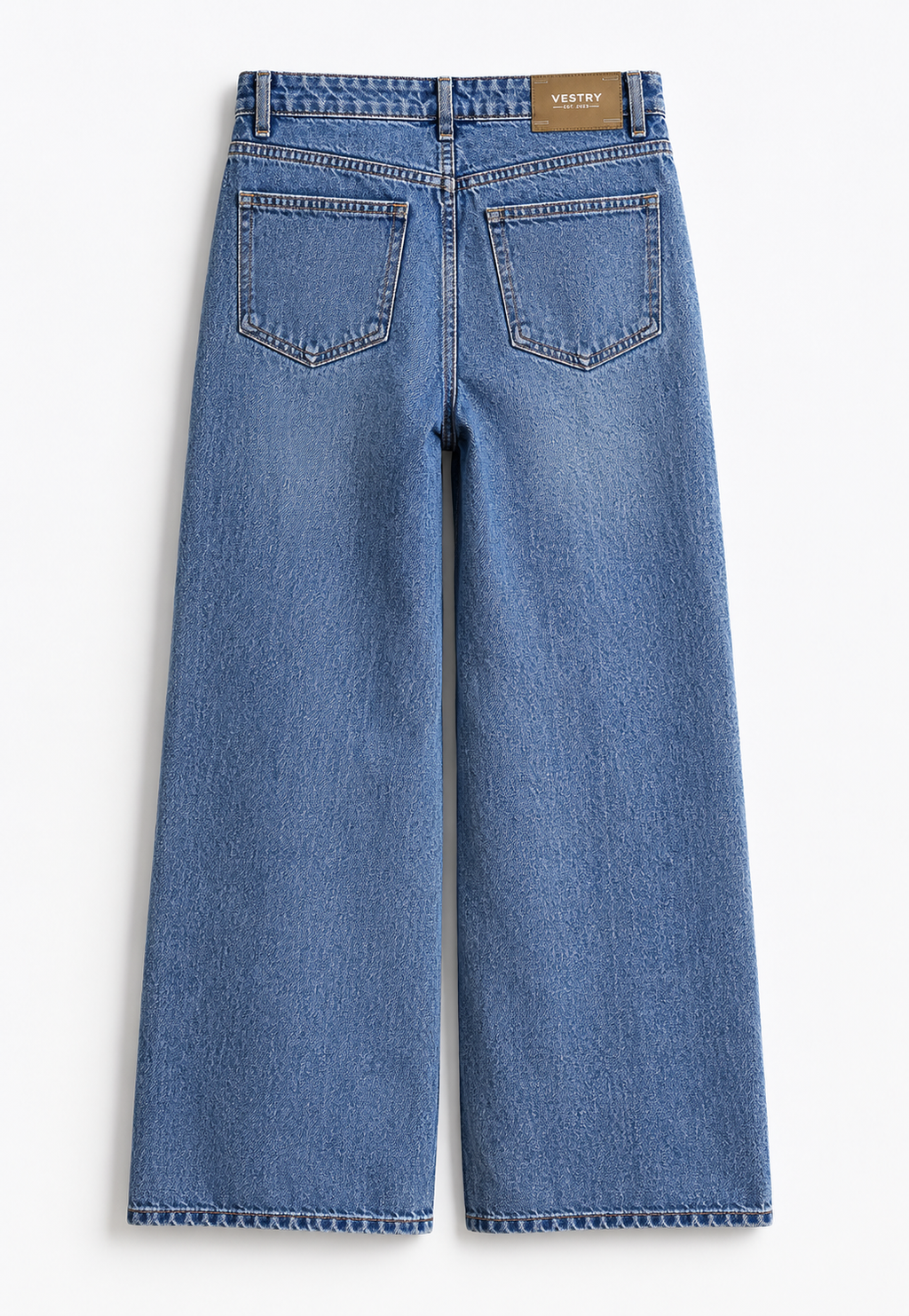 Crystal Bow Wide-Leg Jeans