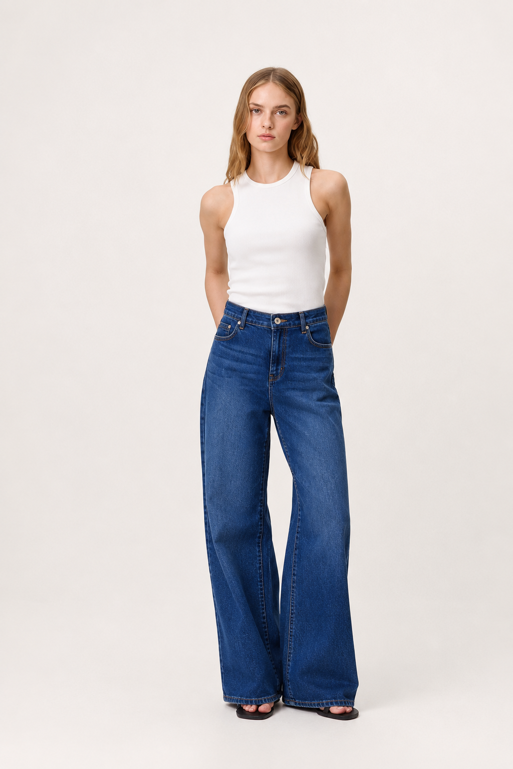 Straight Wide-Leg Jeans