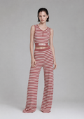 Striped Knit Crop Top & Flare Trouser Co-ord