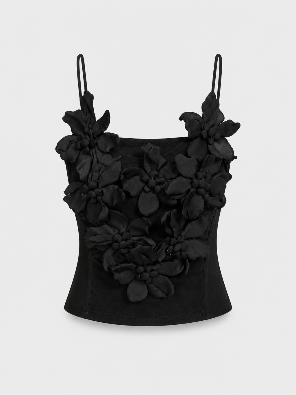 3D Floral Appliqué Corset Cami