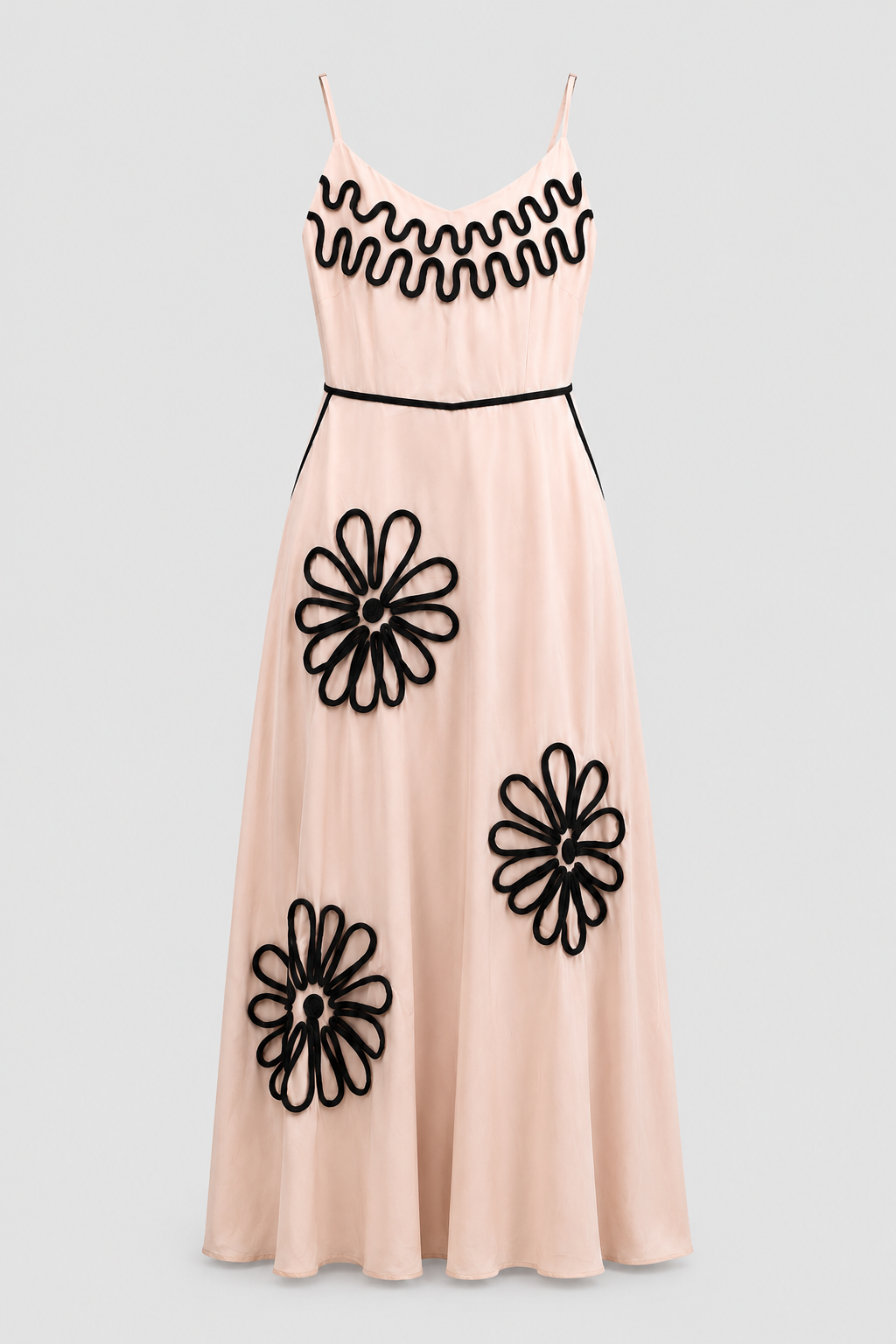 Blush Daisy Trim Maxi Dress