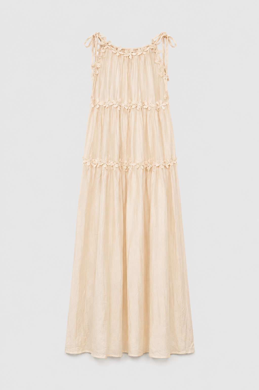 Vanilla Cream Tiered Maxi Dress