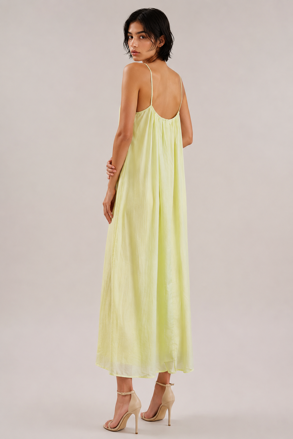 Peach Blossom Floral Maxi Dress