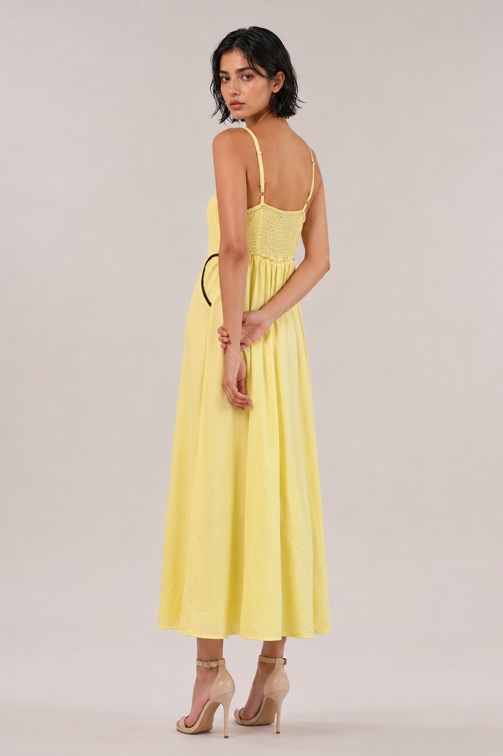 Blush Daisy Trim Maxi Dress