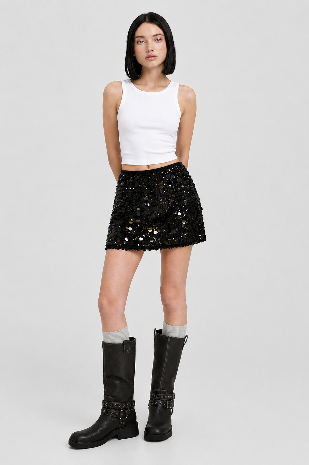 Golden Hour Sequin Mini Skirt