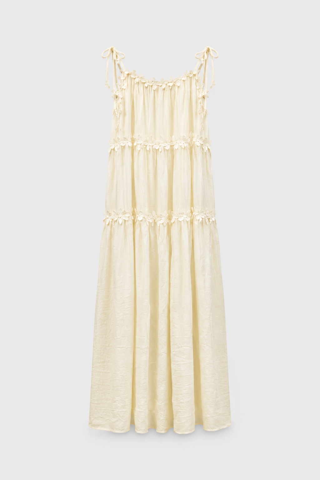 Vanilla Cream Tiered Maxi Dress