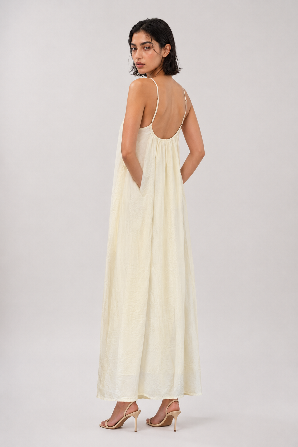 Peach Blossom Floral Maxi Dress