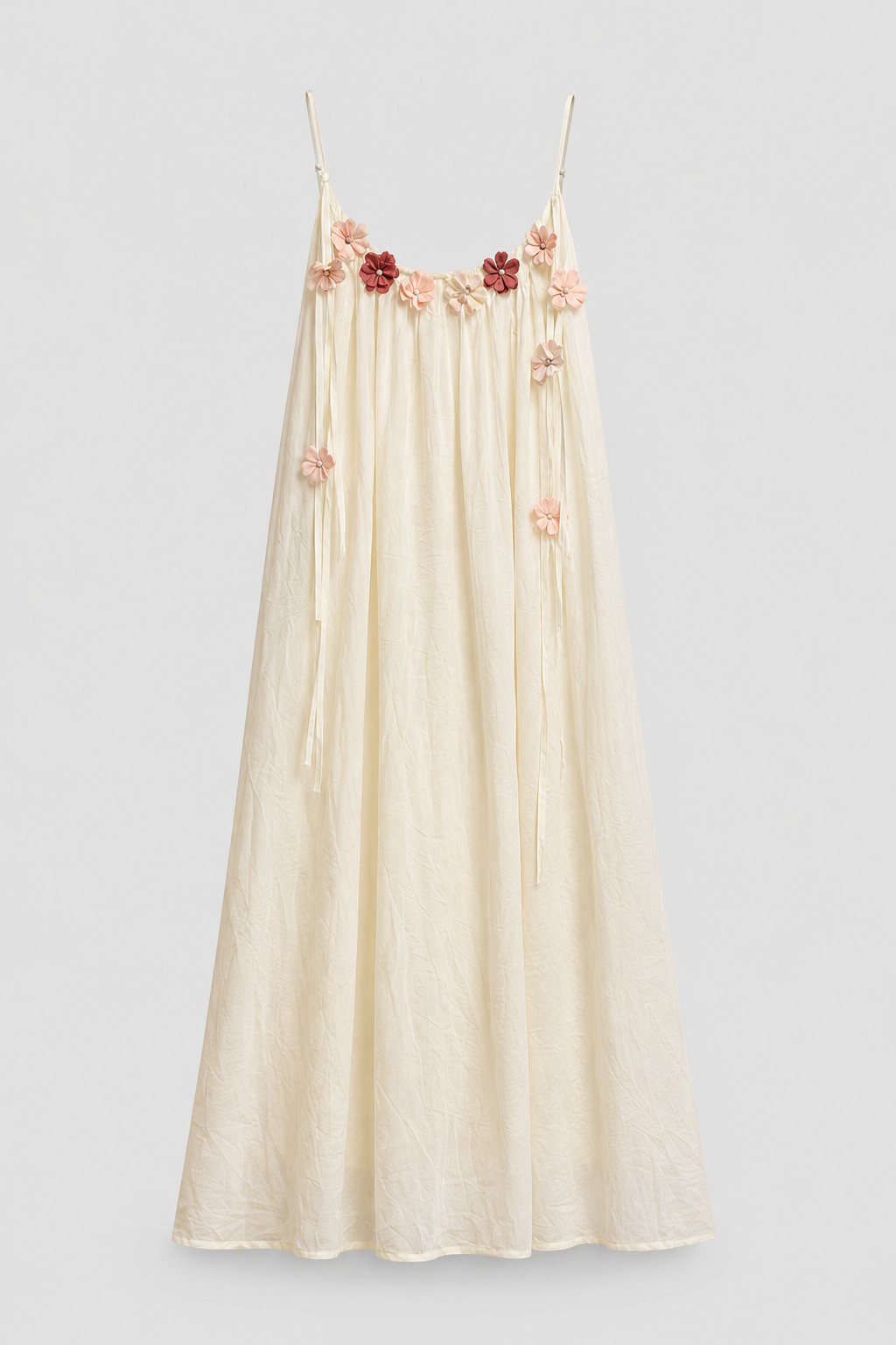 Peach Blossom Floral Maxi Dress
