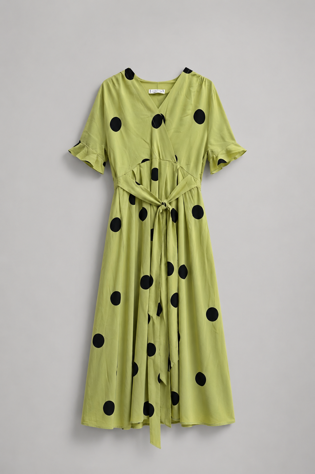 Noir Spot Midi Dress