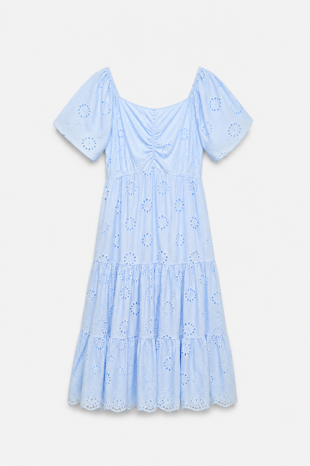 Azure Eyelet Maxi Dress