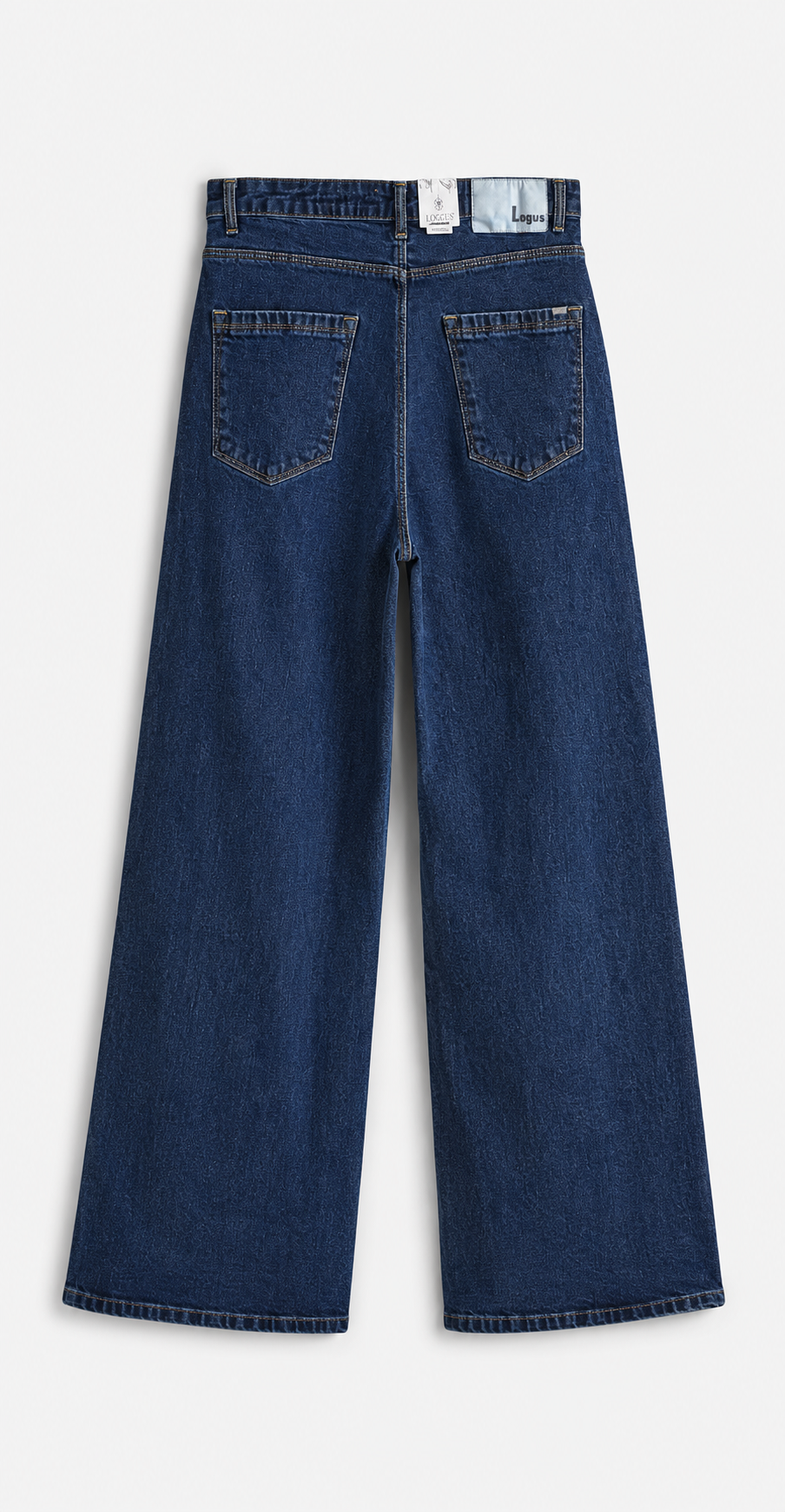 Crystal Bow Wide-Leg Jeans