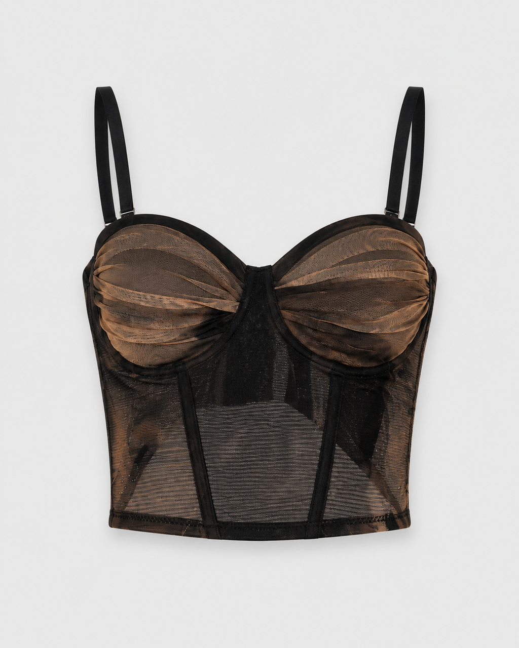 Floral Mesh Corset Top
