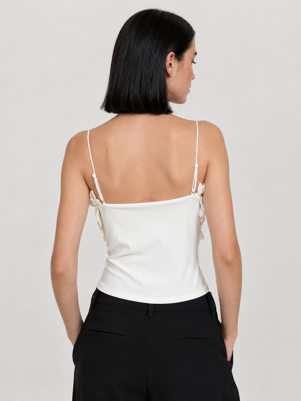 3D Floral Appliqué Corset Cami