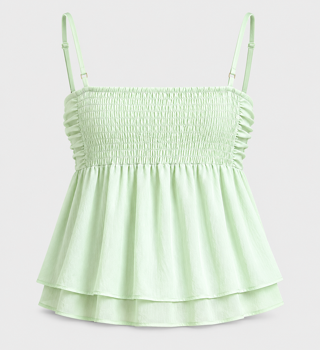 Ruched Halter Peplum Top