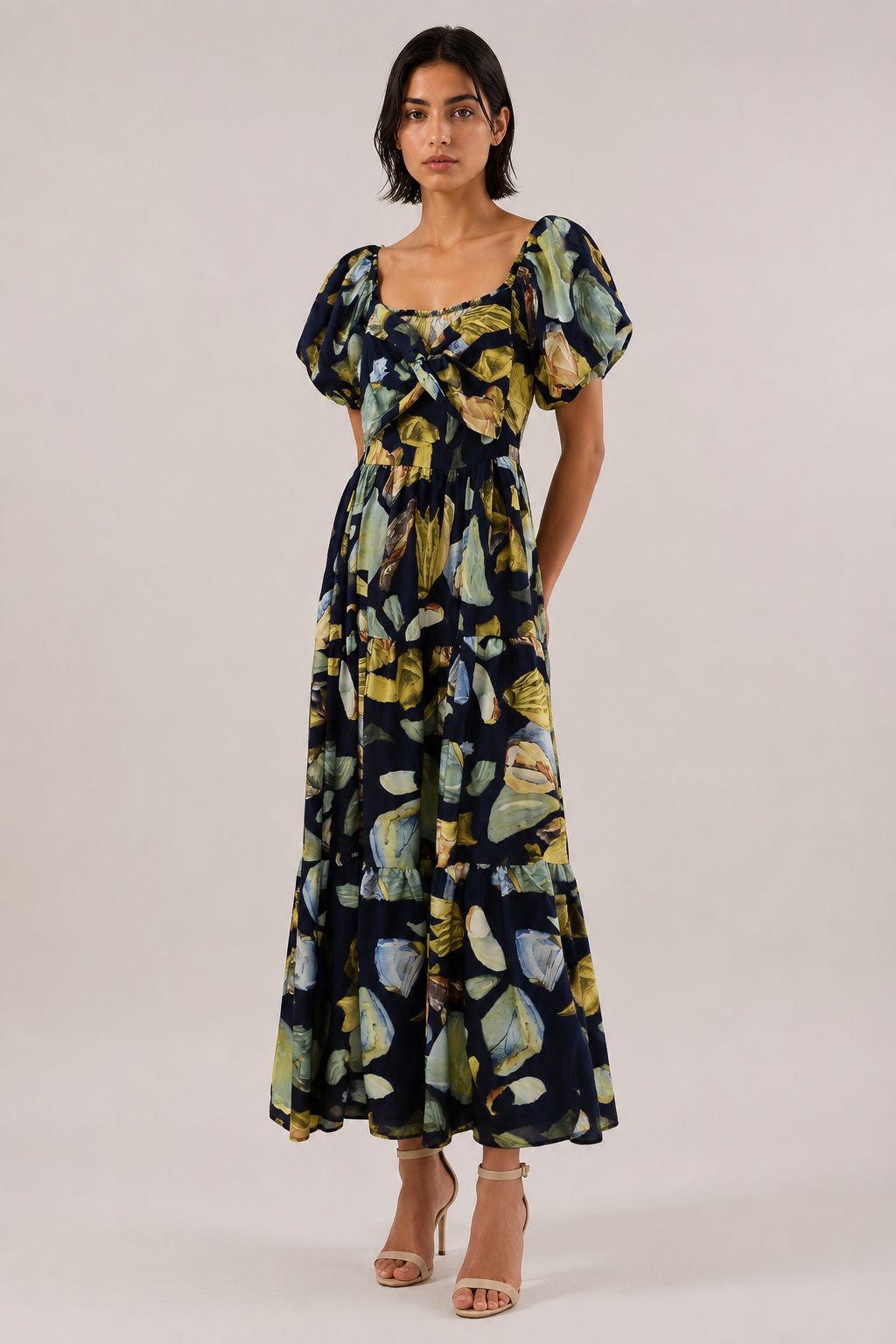 Crimson Bloom Maxi Dress