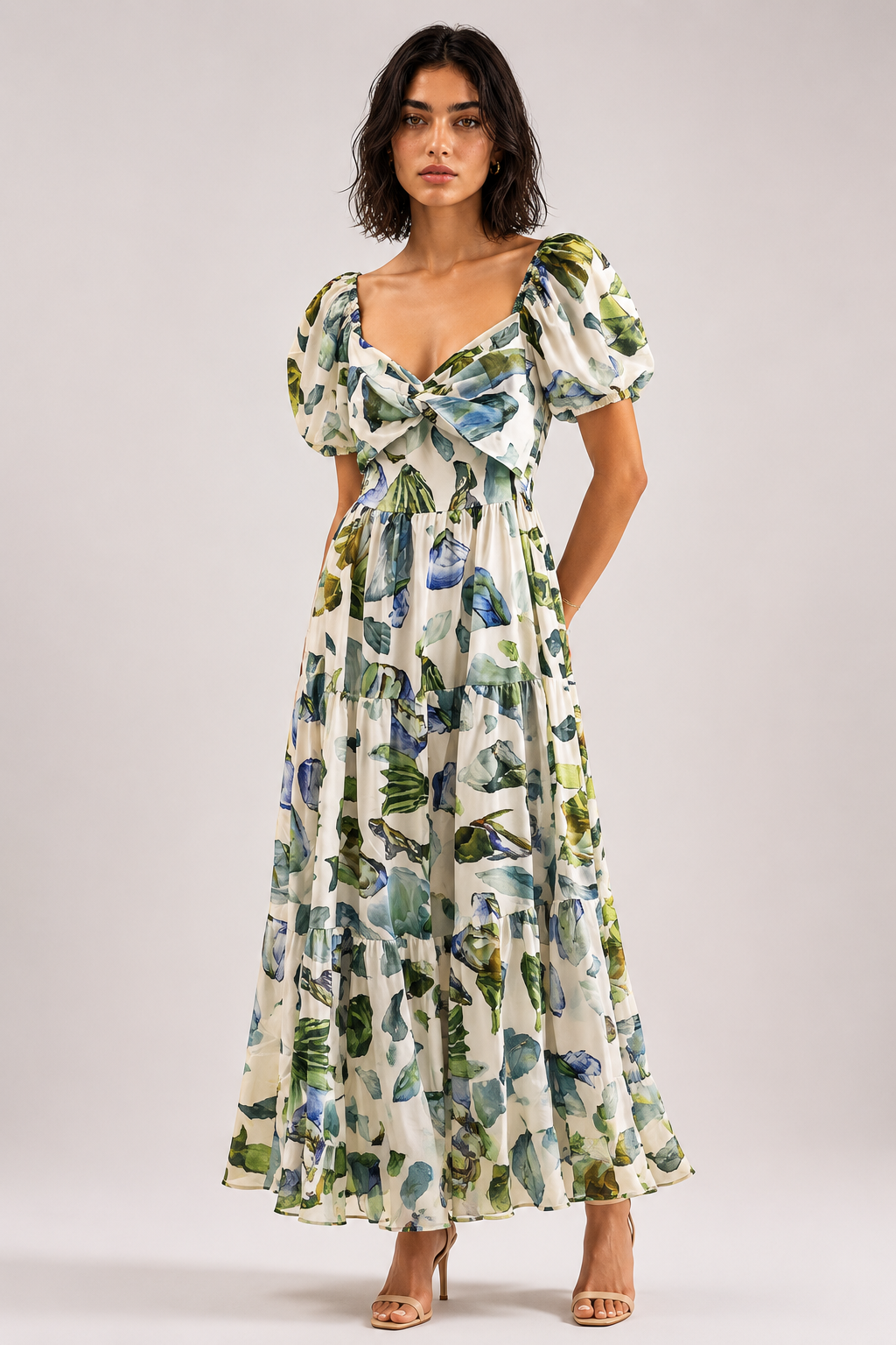 Crimson Bloom Maxi Dress