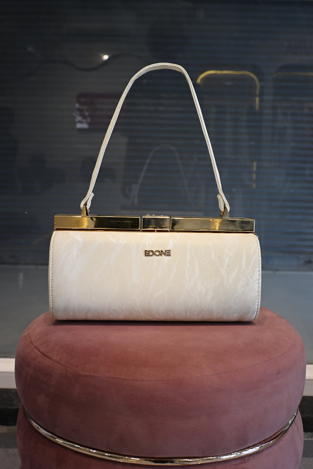 EDONE White Marble Textured Evening Clutch Bag