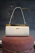 EDONE White Marble Textured Evening Clutch Bag