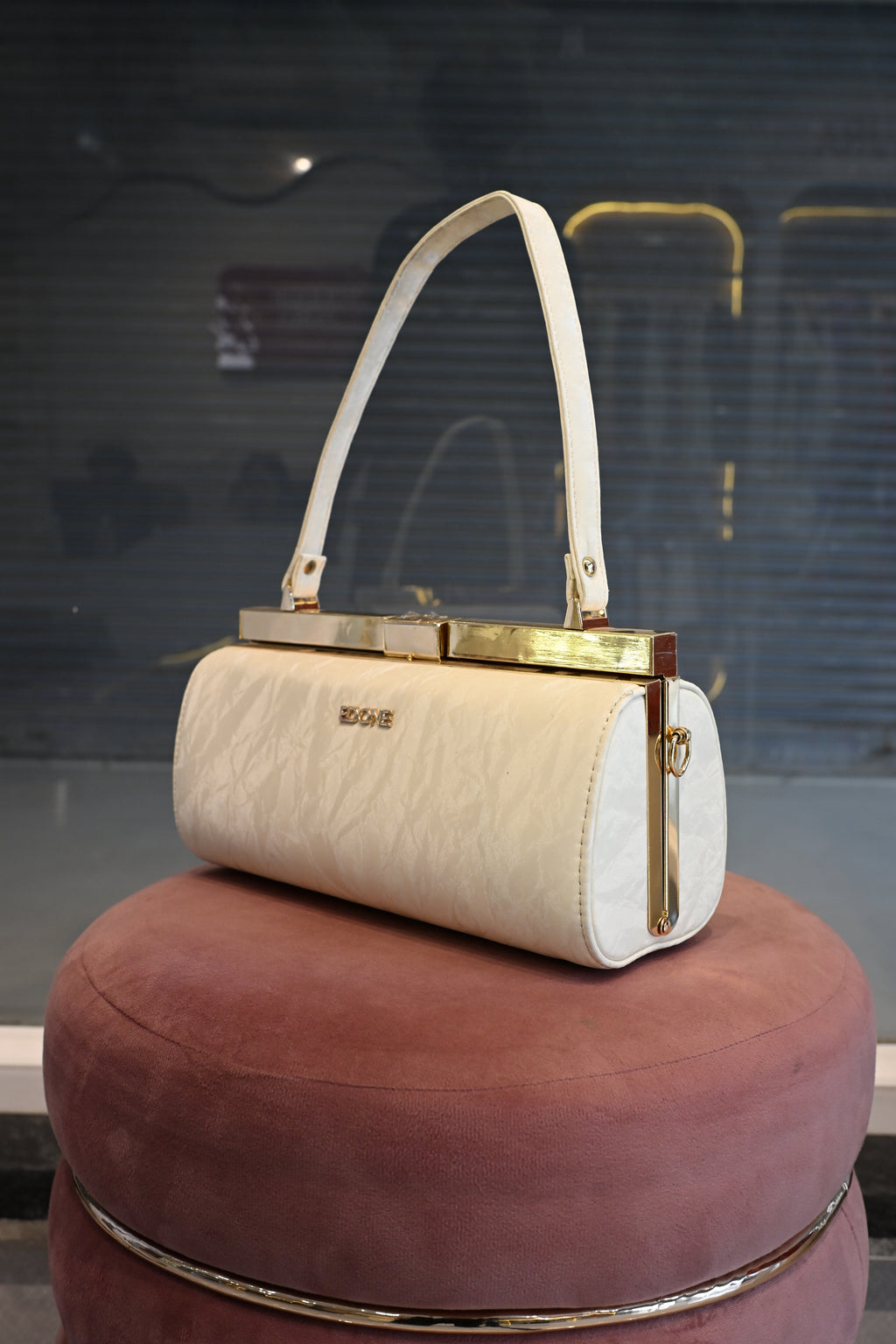 EDONE White Marble Textured Evening Clutch Bag