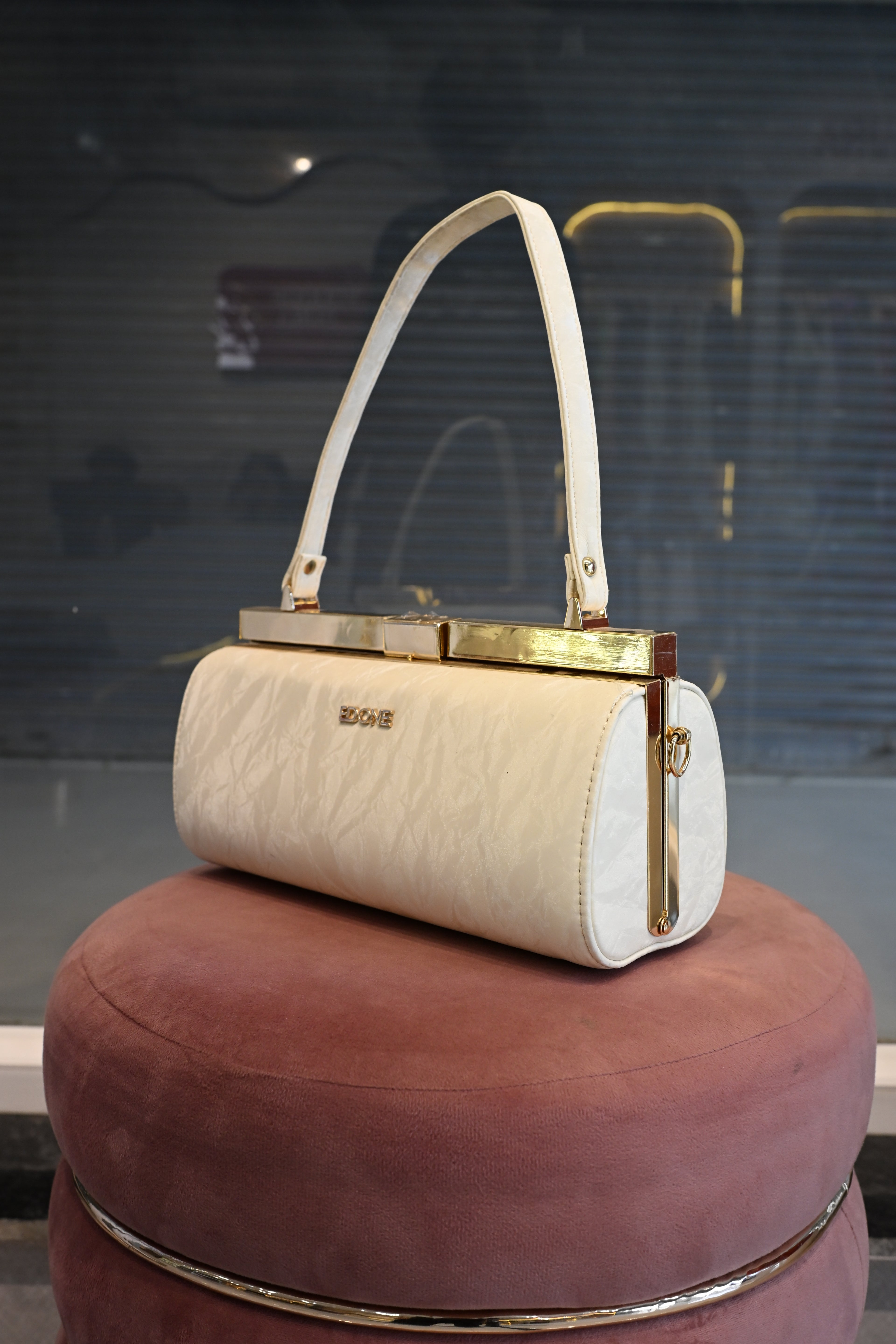 EDONE White Marble Textured Evening Clutch Bag