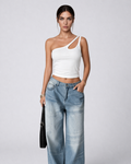 White One-Shoulder Top